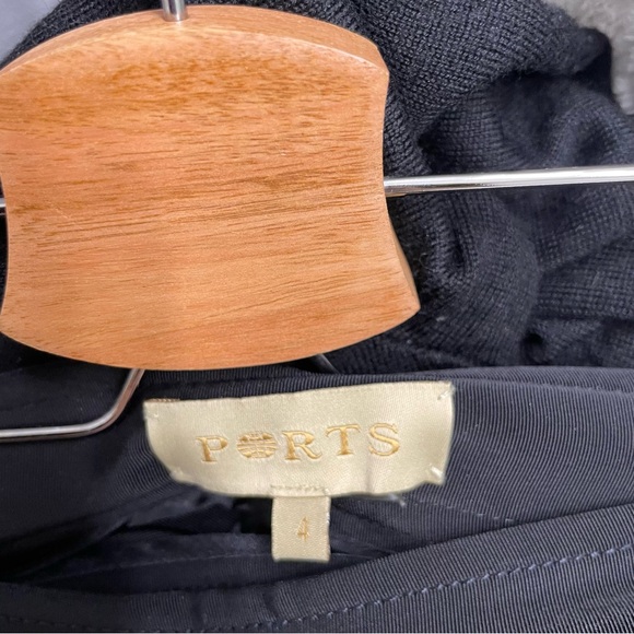 PORTS Chic Black Mini Skirt with Button Accents - Picture 3 of 3